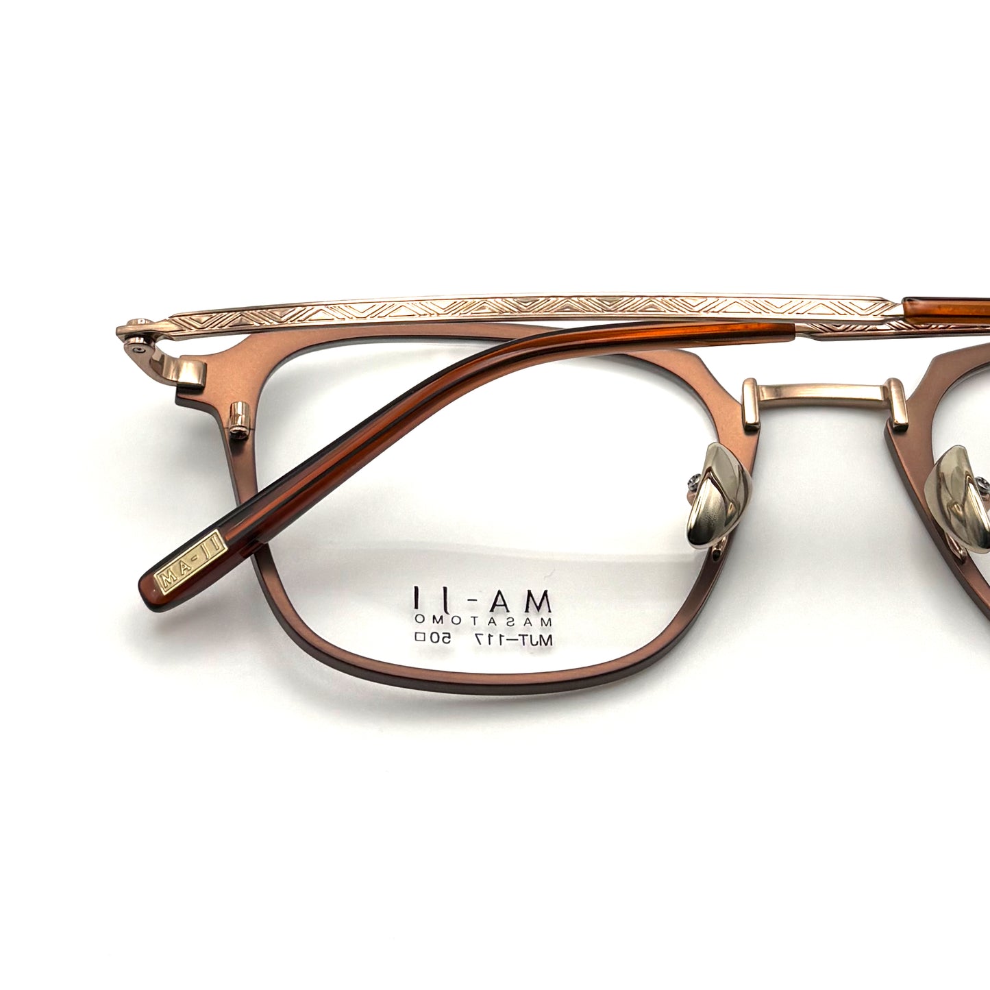 Ma-ji Masatomo MJT-117 COL. 03 — Shirring Orange Gold/Matte Dark Brown