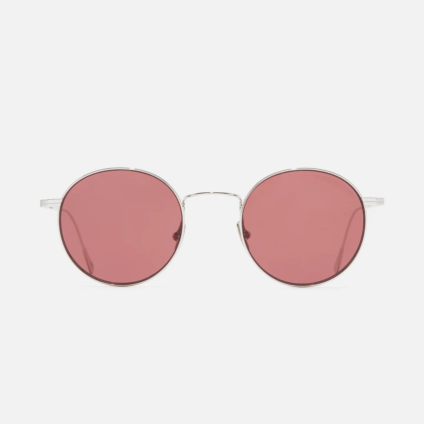 Cutler & Gross 0001 Round Sunglasses-18K White Gold Rhodium