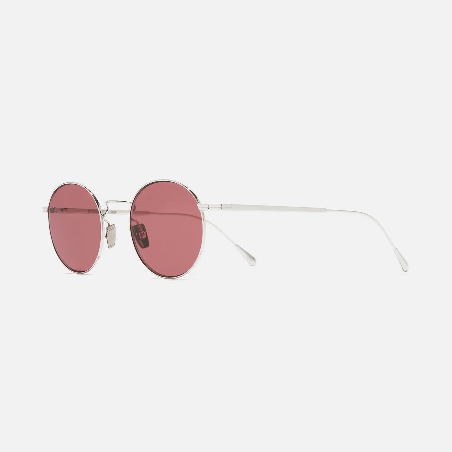 Cutler & Gross 0001 Round Sunglasses-18K White Gold Rhodium