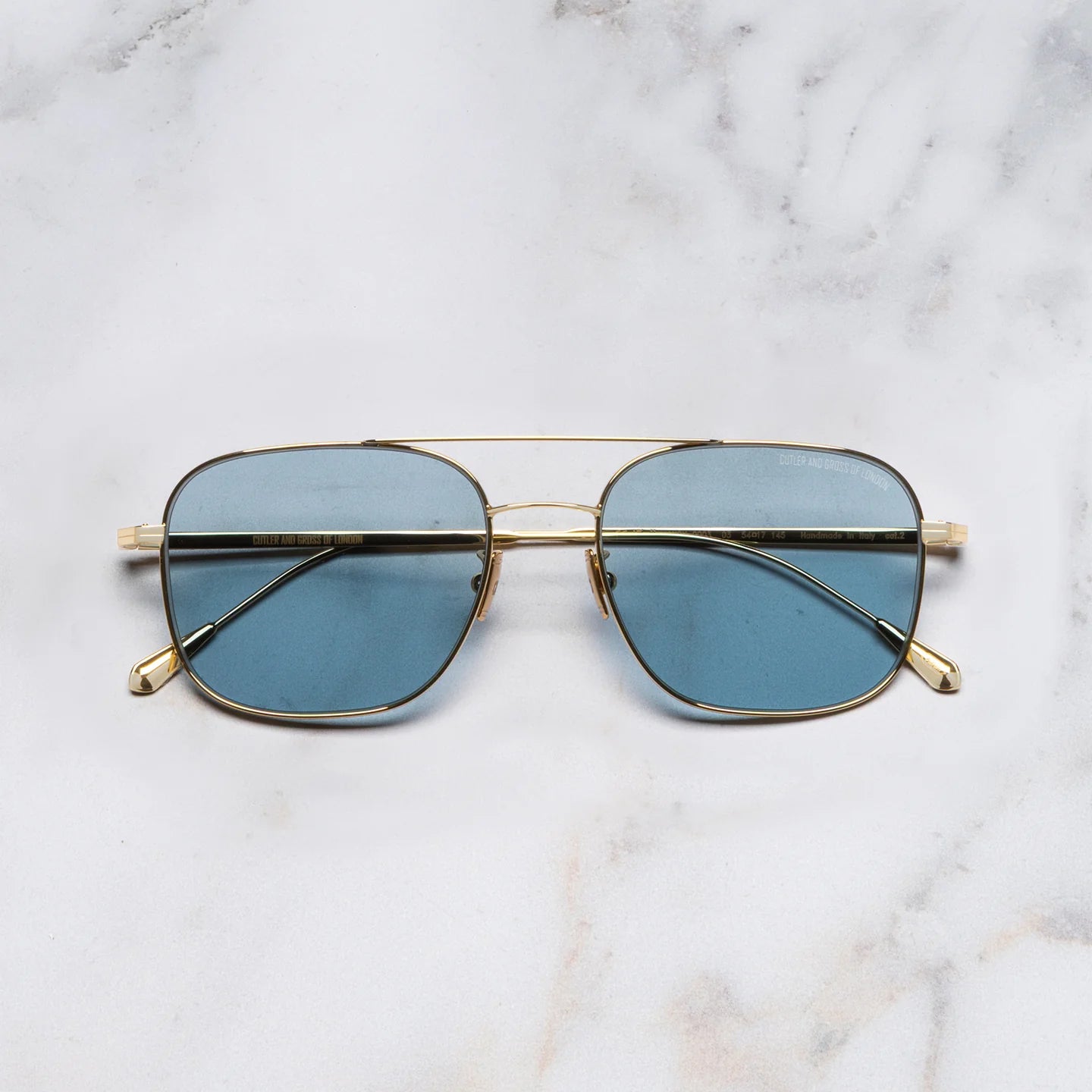 Cutler & Gross 0003 Aviator Sunglasses-Gold 18k