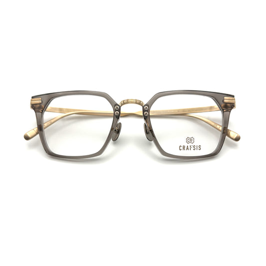 Crafsis CRF-159 COL.02 — Clear Smoke/Shirring Gold — Eyeglasses by Crafsis - image 1