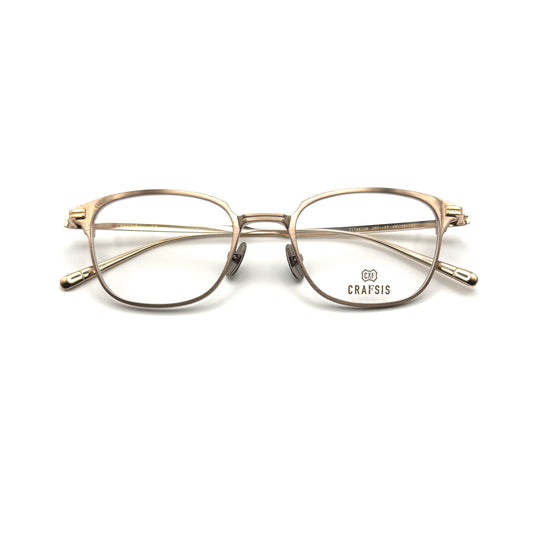 Crafsis CRF-157 COL.01 — White Gold/Shirring Yellow Gold — Eyeglasses by Crafsis - image 1