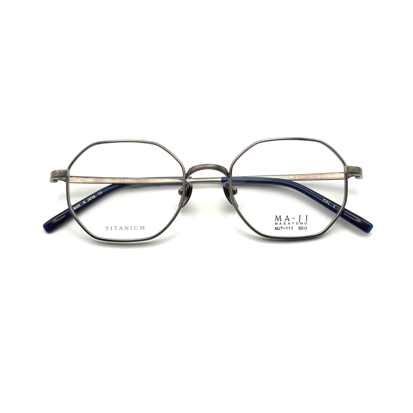 Ma-ji Masatomo MJT-111 COL. 03 — Shirring Grey/Shirring Navy Blue