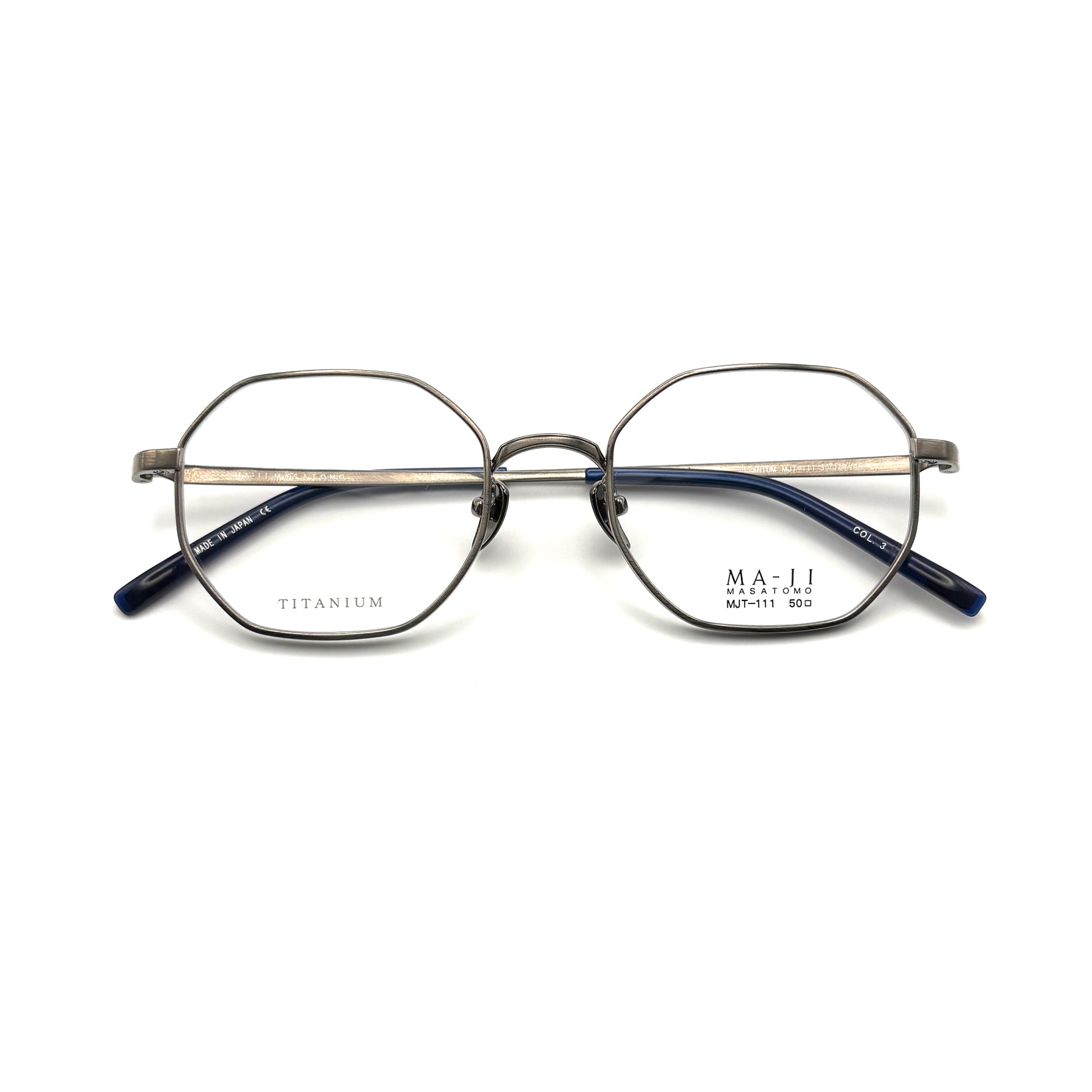 Ma-ji Masatomo MJT-111 COL. 03 — Shirring Grey/Shirring Navy Blue