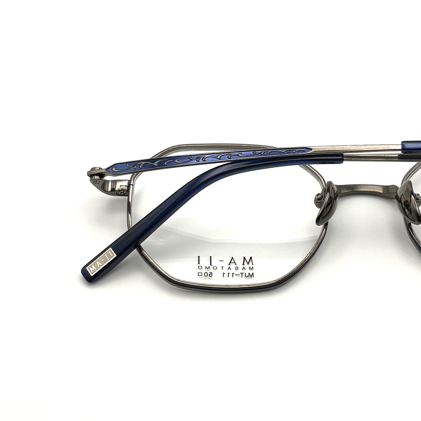 Ma-ji Masatomo MJT-111 COL. 03 — Shirring Grey/Shirring Navy Blue