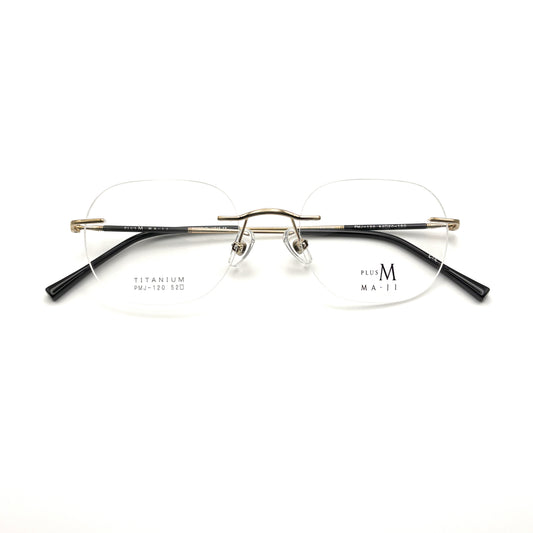 Ma-ji Masatomo PMJ-120 COL. 01 — IP Gold/Black — Eyeglasses by Ma-ji Masatomo - image 1