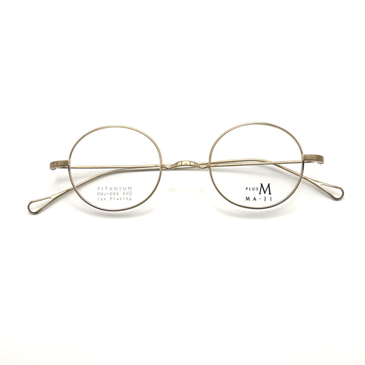 Ma-ji Masatomo PMJ-099 COL. 01 — IP Shirring Gold — Eyeglasses by Ma-ji Masatomo - image 1