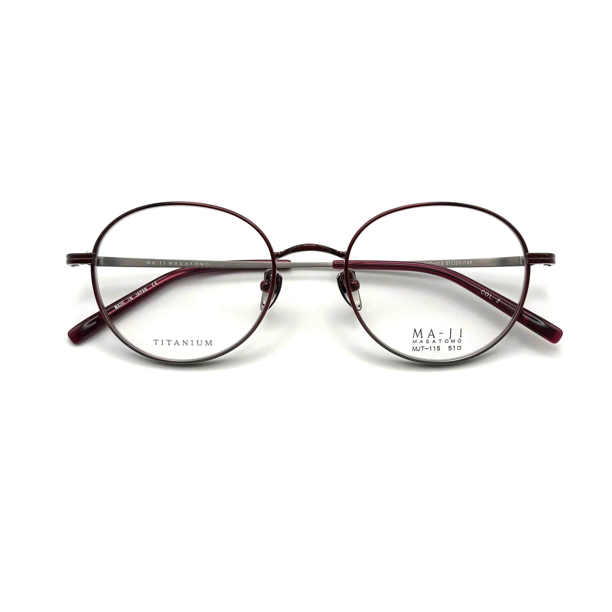 Ma-ji Masatomo MJT-115 COL. 02 — Shirring Grey/Shirring Bordeaux