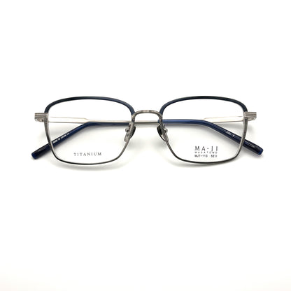 Ma-ji Masatomo MJT-113 COL. 02 — IP Shirring Silver/Shirring Dark Navy