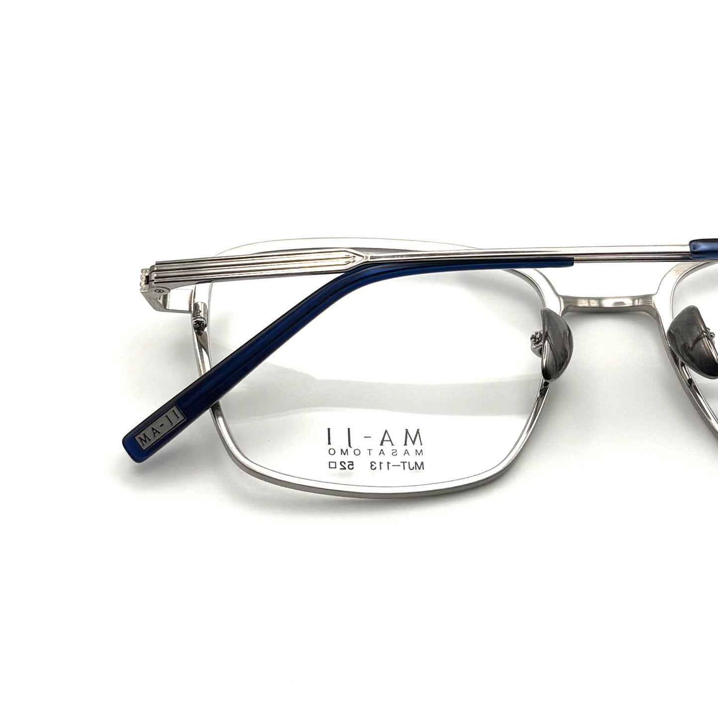 Ma-ji Masatomo MJT-113 COL. 02 — IP Shirring Silver/Shirring Dark Navy