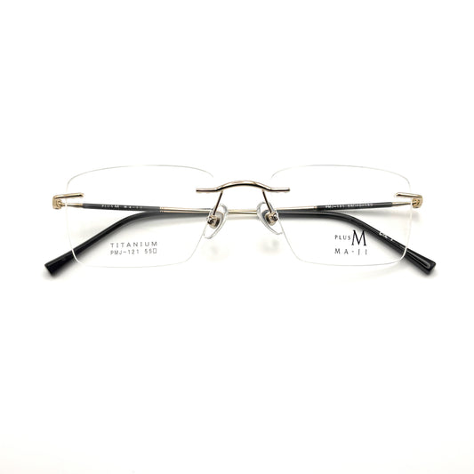 Ma-ji Masatomo PMJ-121 COL. 01 — IP Gold/Black — Eyeglasses by Ma-ji Masatomo - image 1