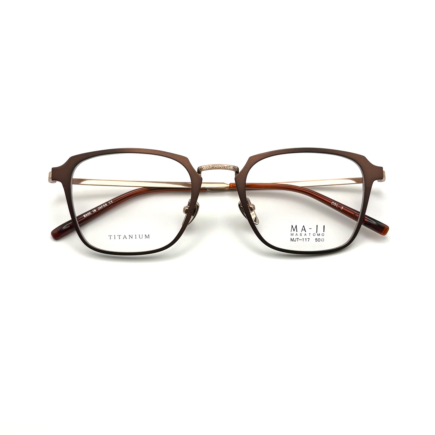 Ma-ji Masatomo MJT-117 COL. 03 — Shirring Orange Gold/Matte Dark Brown