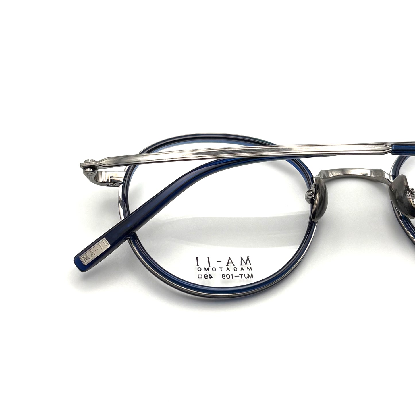 Ma-ji Masatomo MJT-109 COL. 03 — IP Shirring Light Gray (Clear Navy)