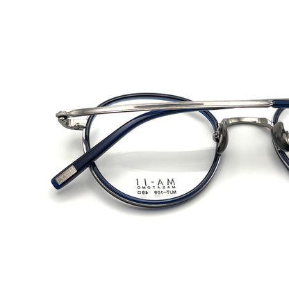 Ma-ji Masatomo MJT-109 COL. 03 — IP Shirring Light Gray (Clear Navy)