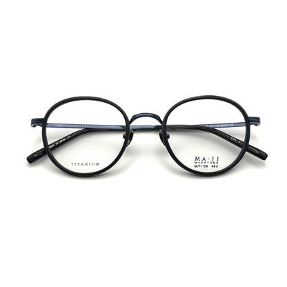 Ma-ji Masatomo MJT-109 COL. 02 — Shirring Navy Blue/Matte Black
