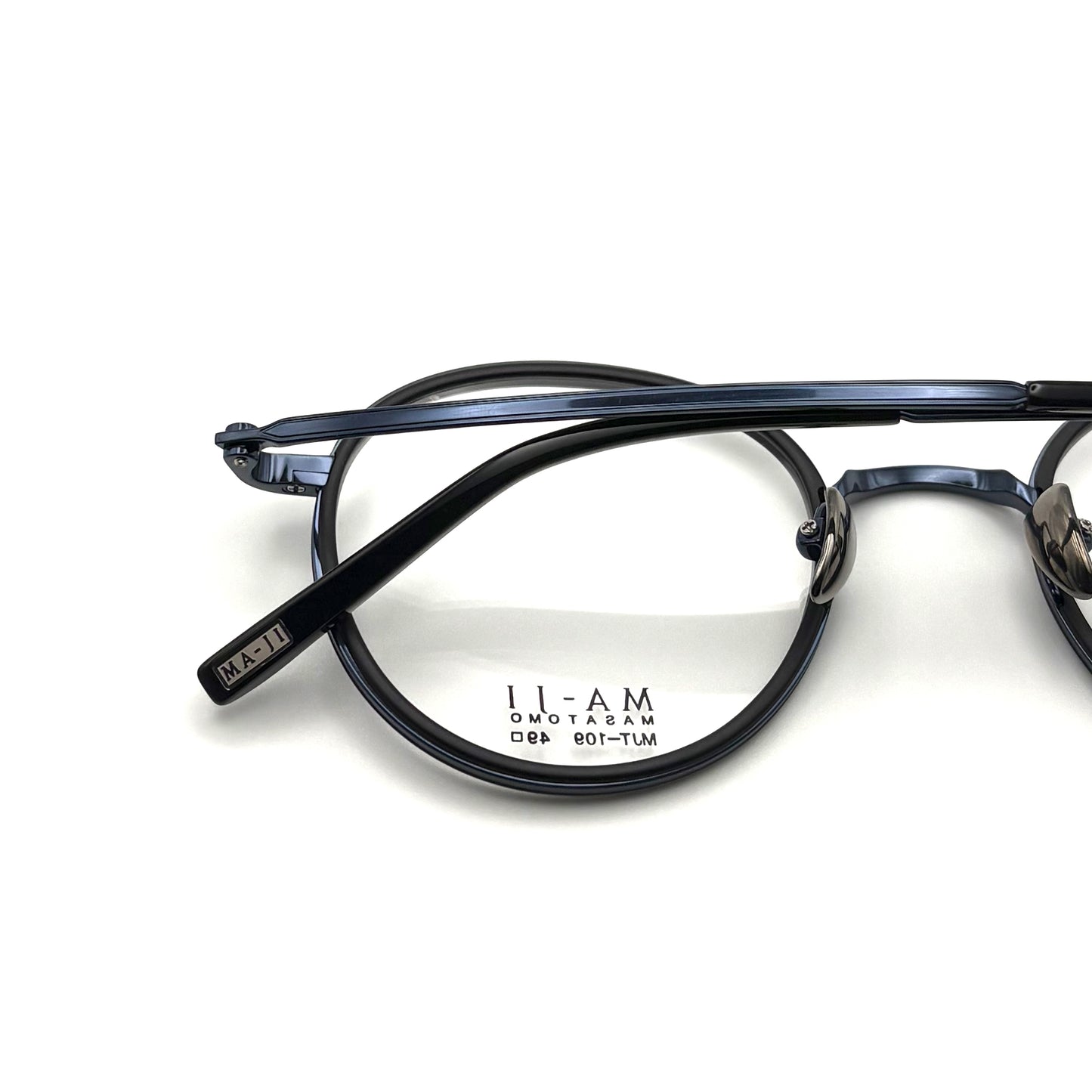 Ma-ji Masatomo MJT-109 COL. 02 — Shirring Navy Blue/Matte Black