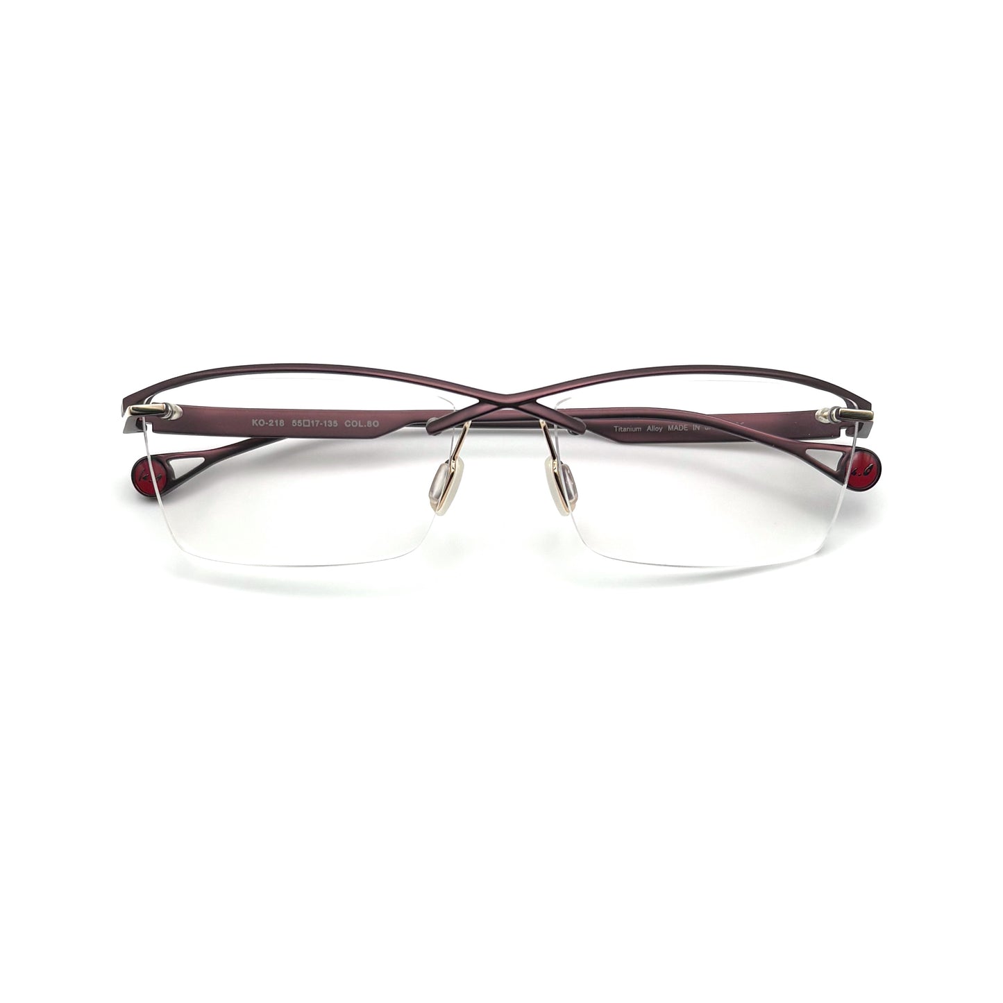 Ken Okuyama KO-218 — Matte Bordeaux/Gold