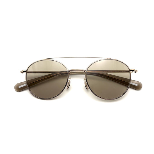 Yuichi Toyama Aaron (U-177) Col.01 — White Gold/Taupe — Sunglasses by Yuichi Toyama - image 1