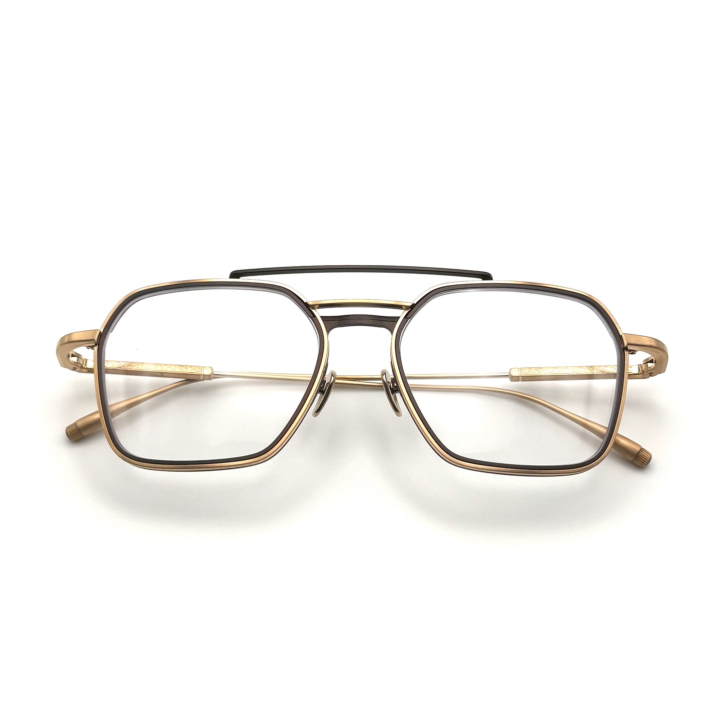 Masunaga K3 Clematis Col. 21 — Gold/Brown — Eyeglasses by Masunaga - image 1