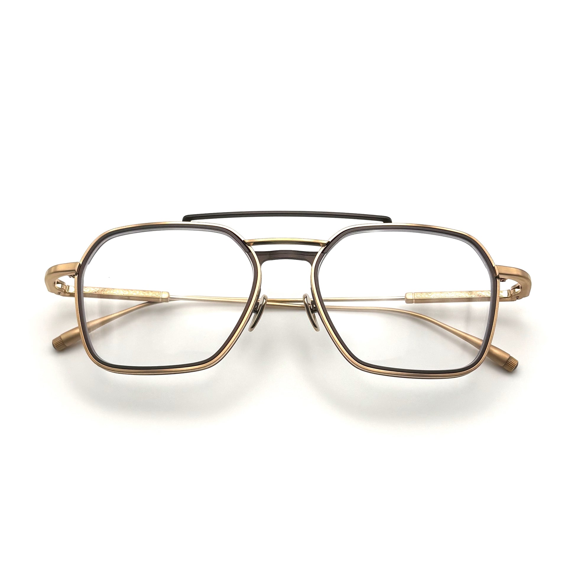 Masunaga K3 Clematis Col. 21 — Gold/Brown — Eyeglasses by Masunaga - image 1