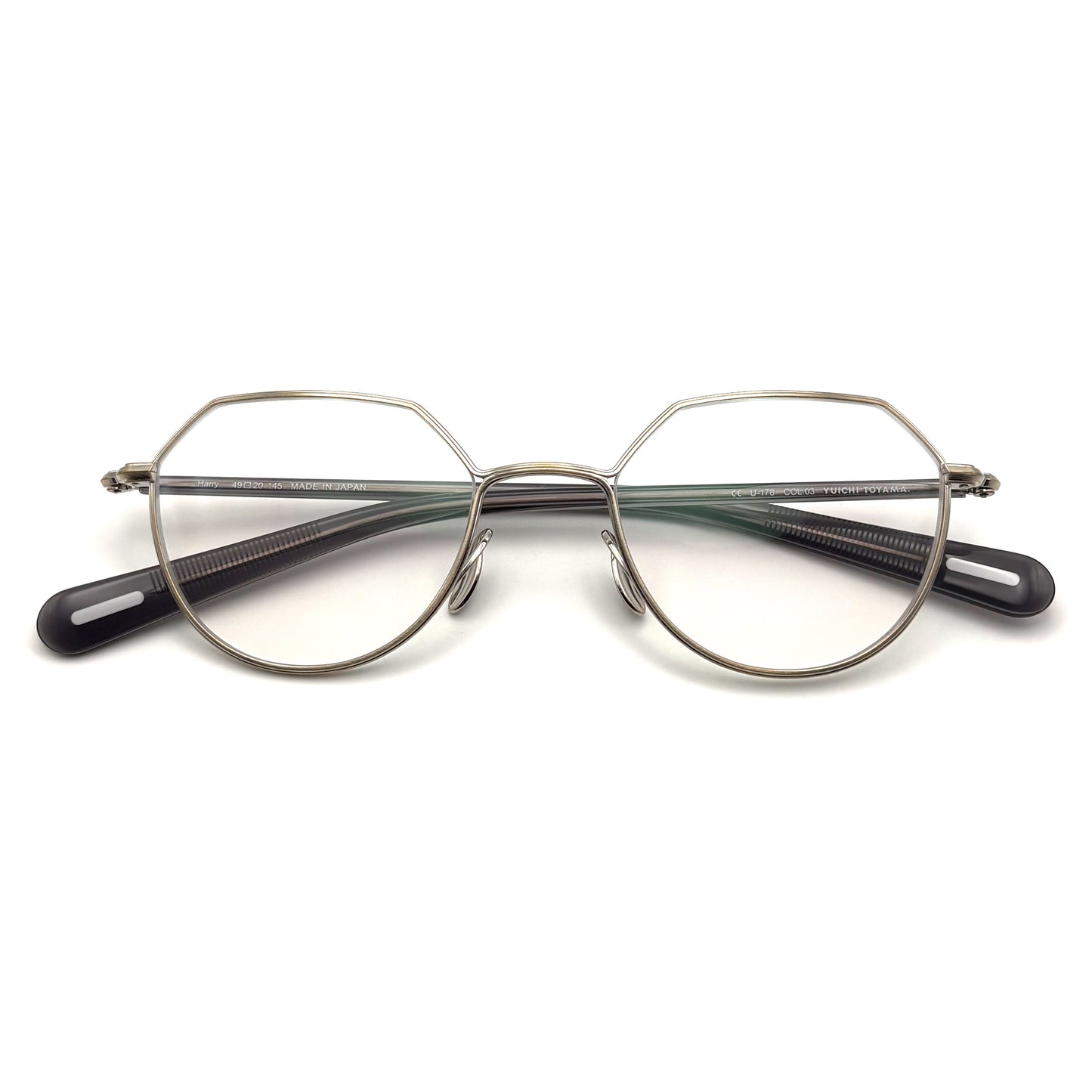 Yuichi Toyama Harry (U-178) Col.03 — Omomuki/Clear Gray — Eyeglasses by Yuichi Toyama - image 1