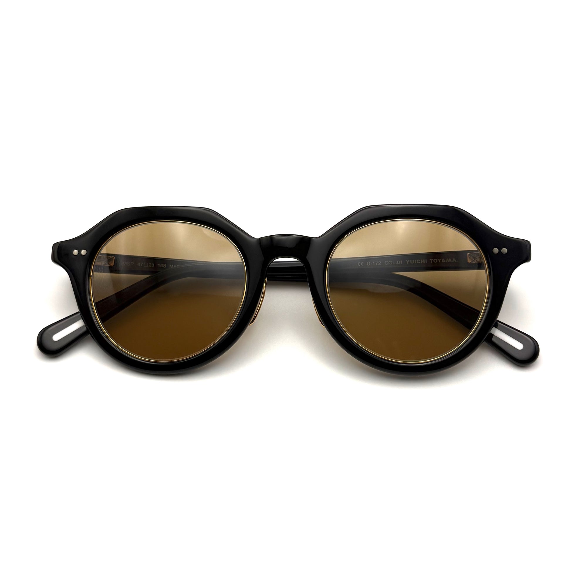 Yuichi Toyama MSP (U-172) SG Col.01 — Black/Gold — Sunglasses by Yuichi Toyama - image 1