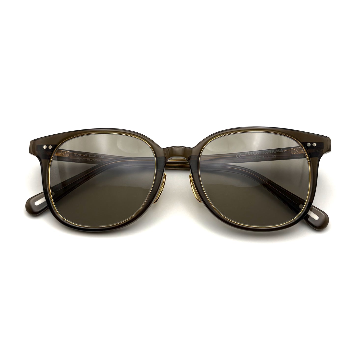 Yuichi Toyama SJC (U-167) SG Col.03 — Khaki/Gold — Sunglasses by Yuichi Toyama - image 1