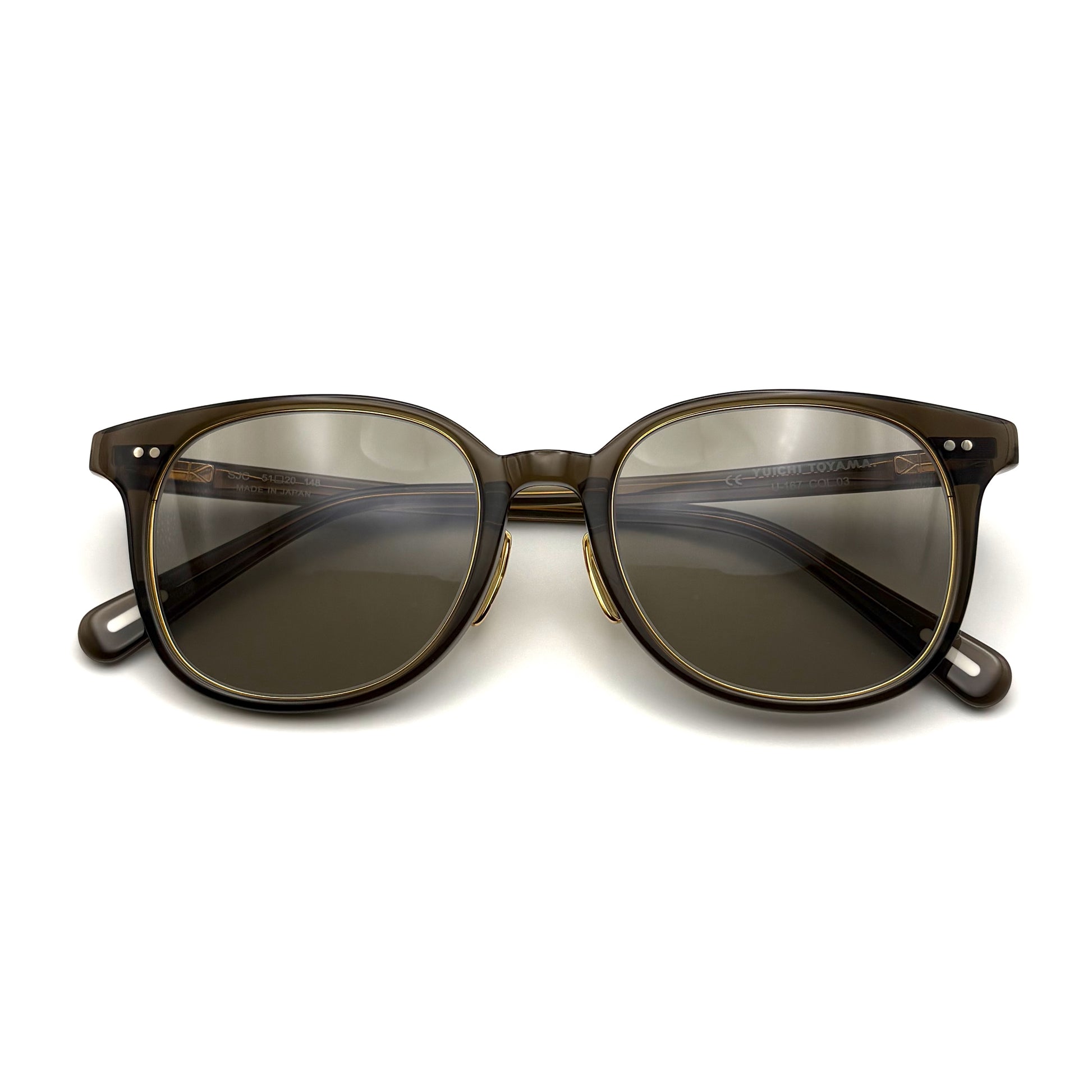 Yuichi Toyama SJC (U-167) SG Col.03 — Khaki/Gold — Sunglasses by Yuichi Toyama - image 1