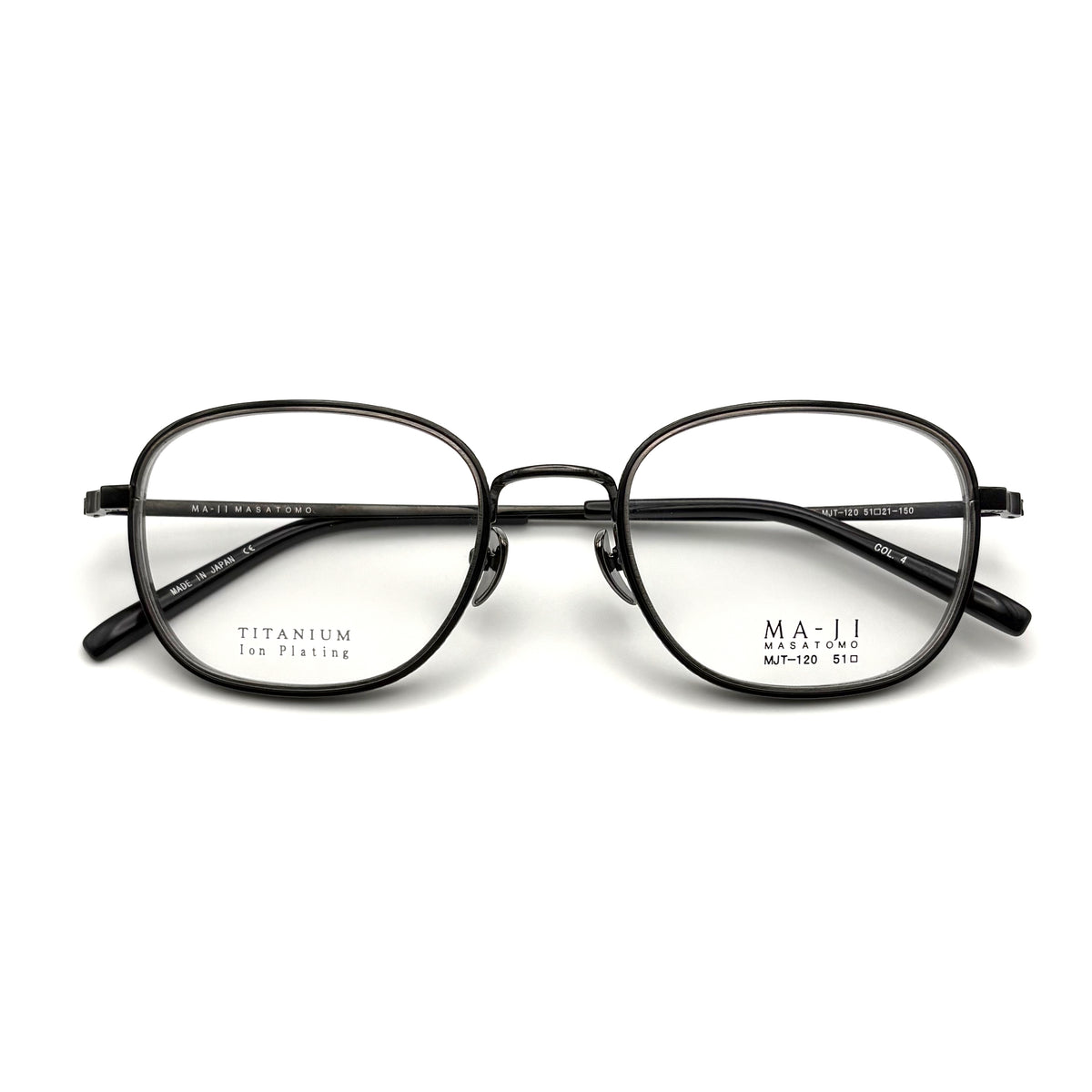 Ma-ji Masatomo MJT-120 COL. 04 — IP Black (IP Shirring Light Grey)