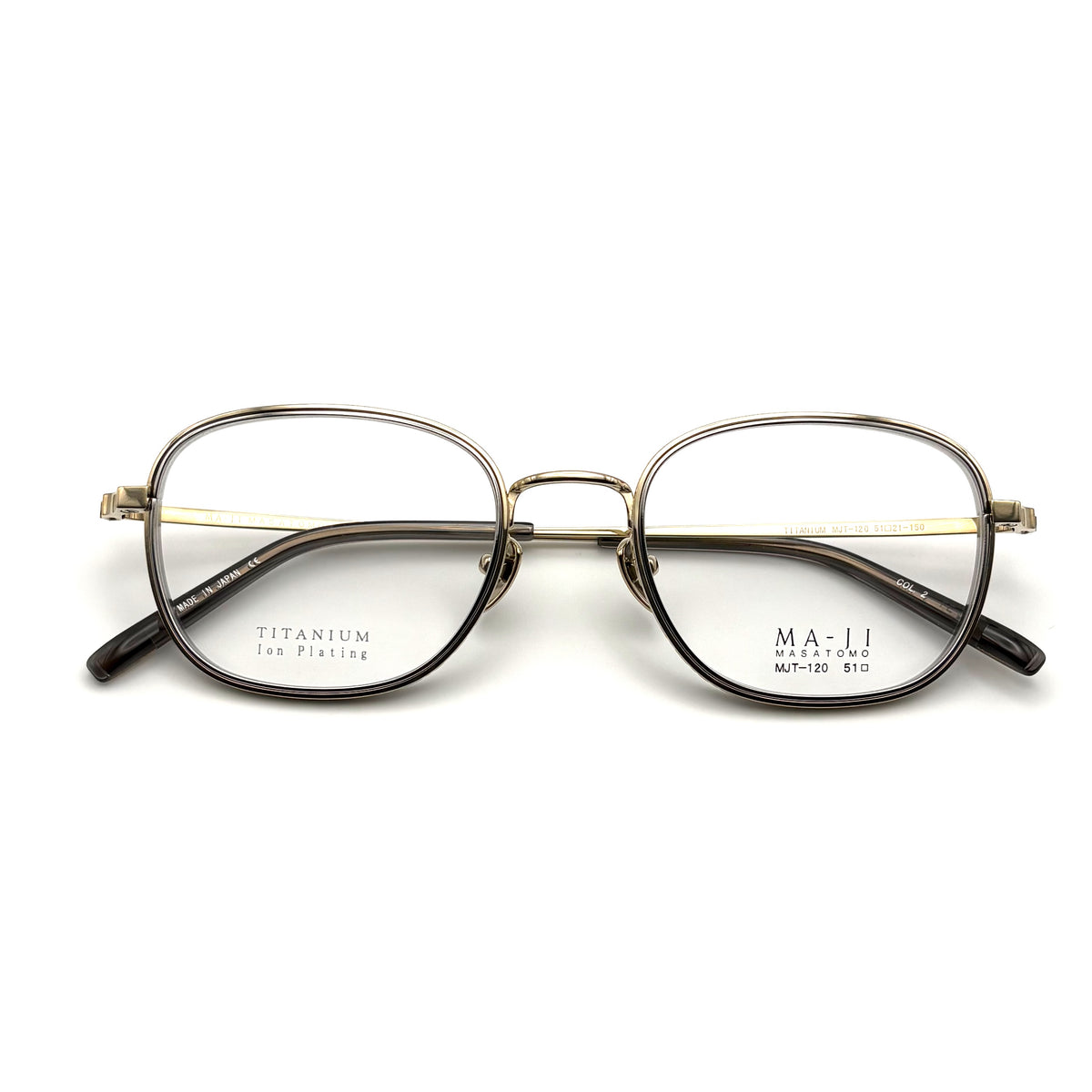 Ma-ji Masatomo MJT-120 COL. 02 — IP Gold (IP Silver) — Eyeglasses by Ma-ji Masatomo - image 1