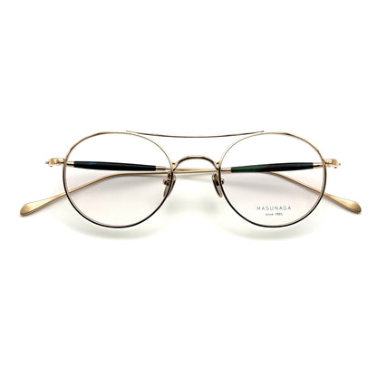 Masunaga GMS-132T Col. 21 — Gold — Eyeglasses by Masunaga - image 1