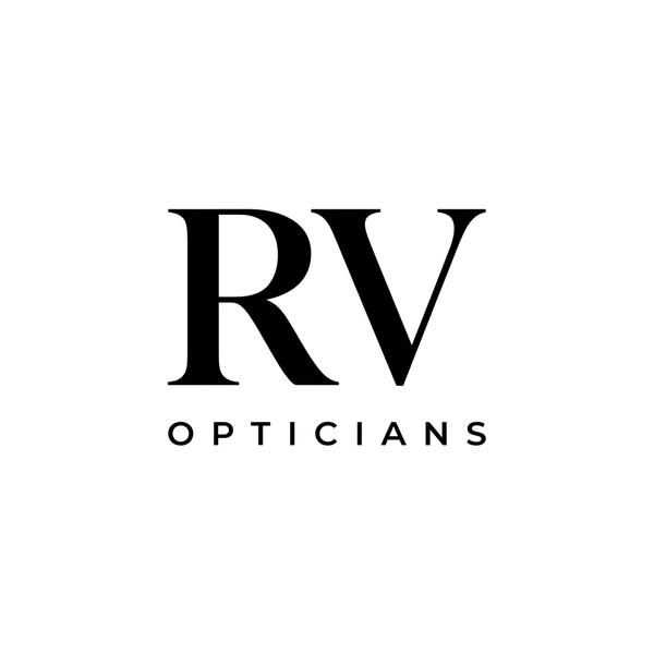 RV monogram with restrained Opticians lettering